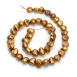 Golden Fresh Water Pearl 11mm Strand #5