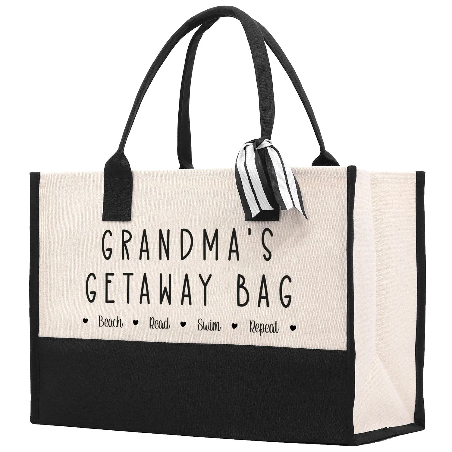Grandma's Getaway Bag Beach Read Swim Repeat Cotton Canvas Tote Bag Nana Bag Grandma Gift Bag Shopping Bag Mothers Day Gift