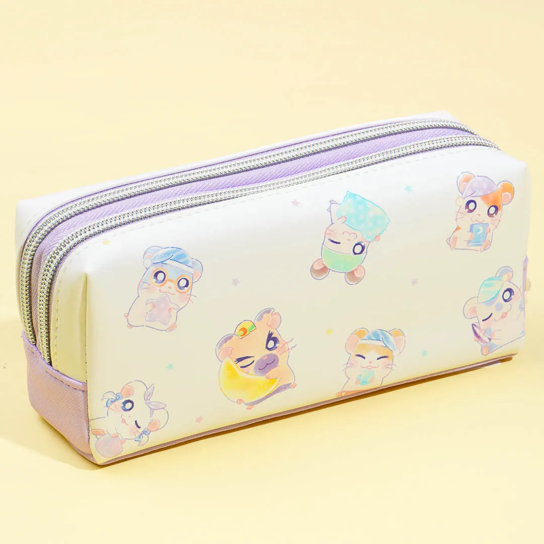 Hamtaro Twin-Zipper Pencil Case