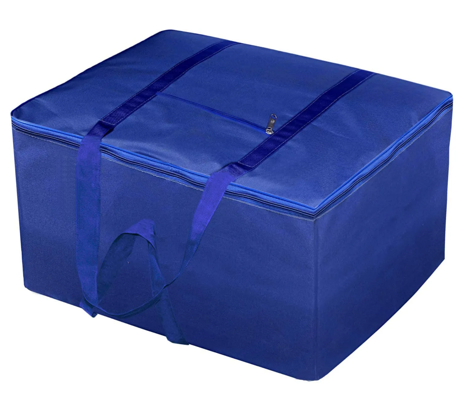 Heart Home Large Moisture Proof Wardrobe Organizer Storage Bag For Clothes With Zipper Closure and Handle- Pack of 2 (Blue)-HS43HEARTH26675