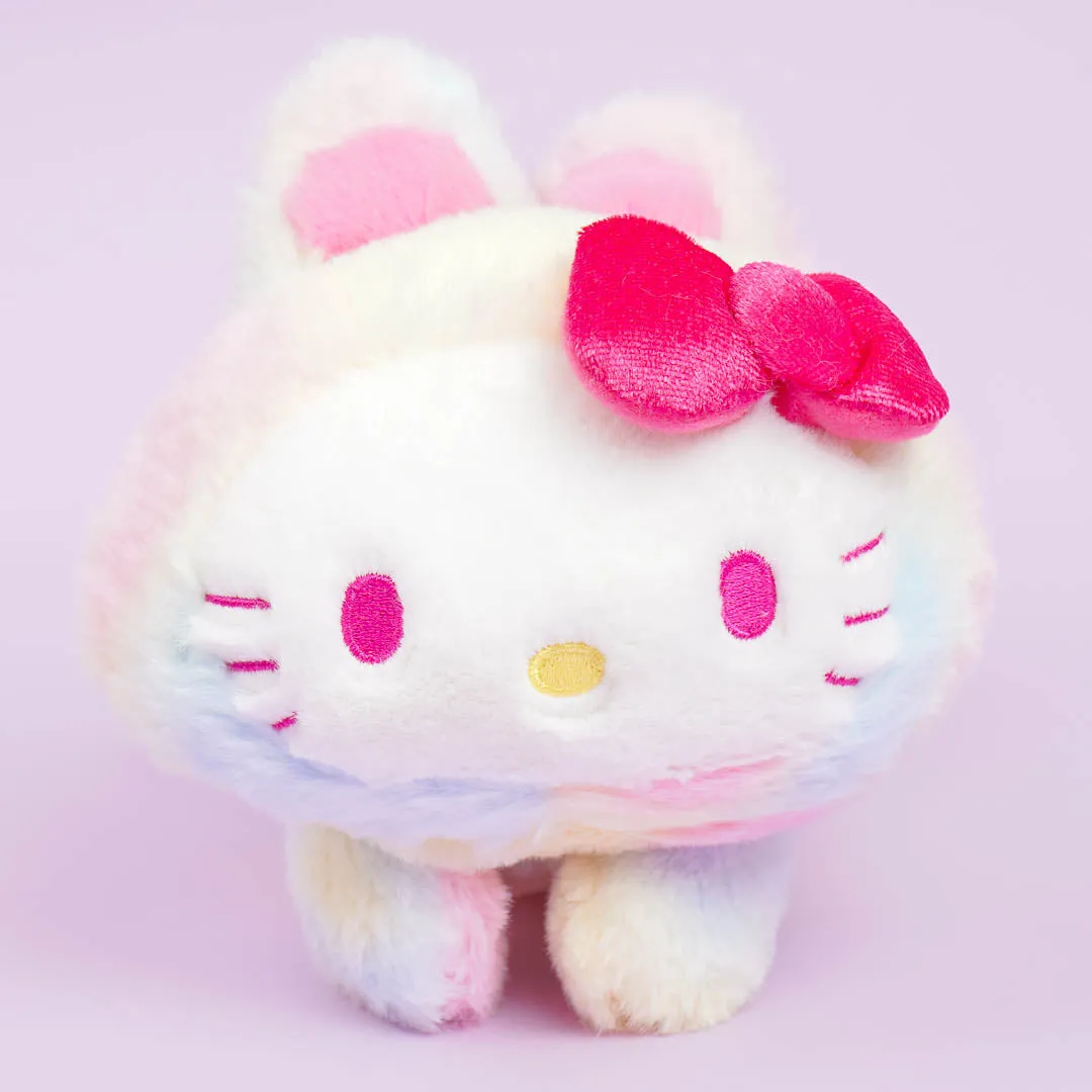 Hello Kitty Gradient Bunny Plushie Pencil Case - Rainbow