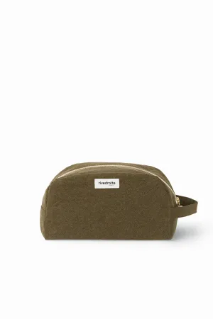 Hermel the toiletry bag - Recycled cotton Military Green