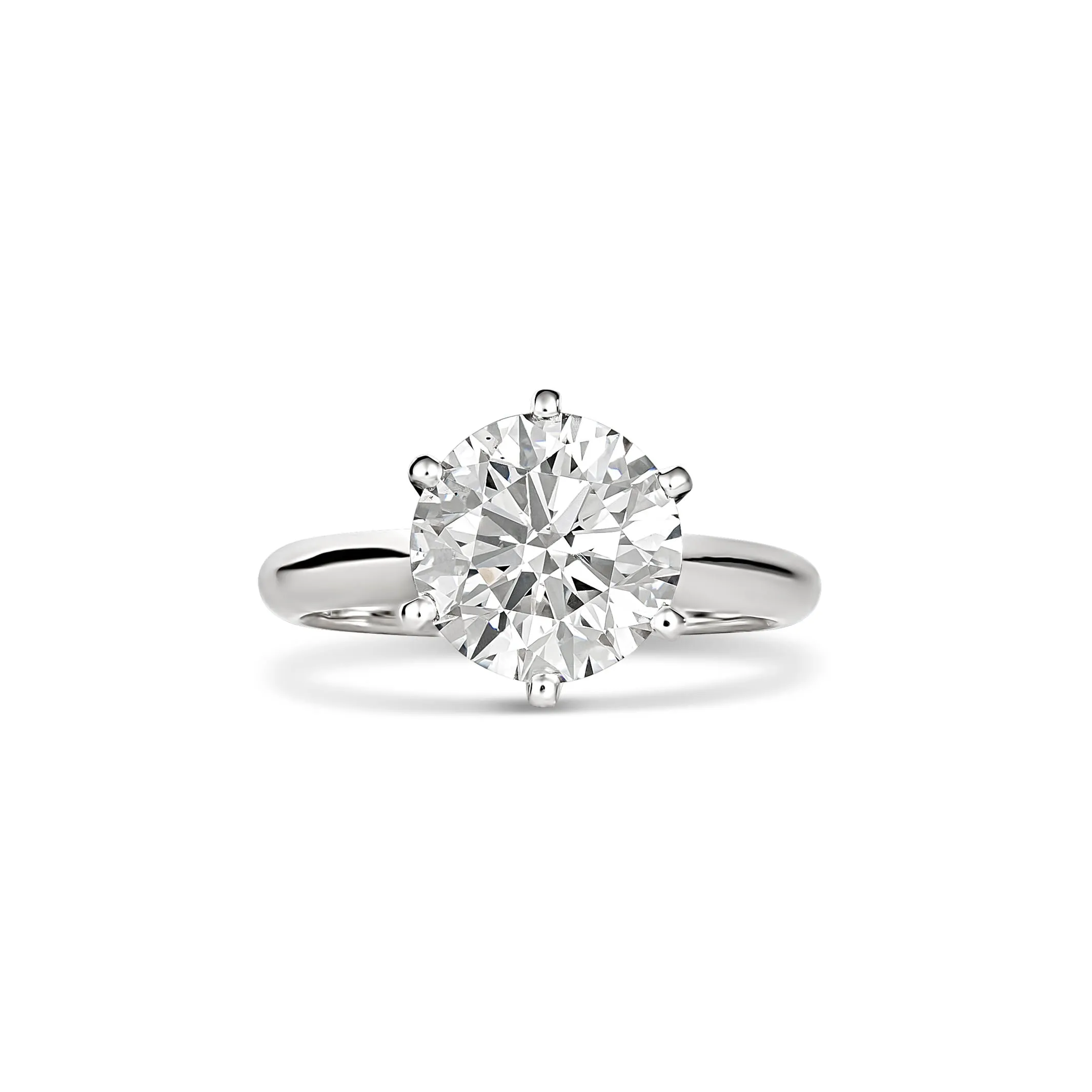 Hot Rocks® Monroe Round Brilliant Cut Diamond Engagement Ring | 18K White Gold