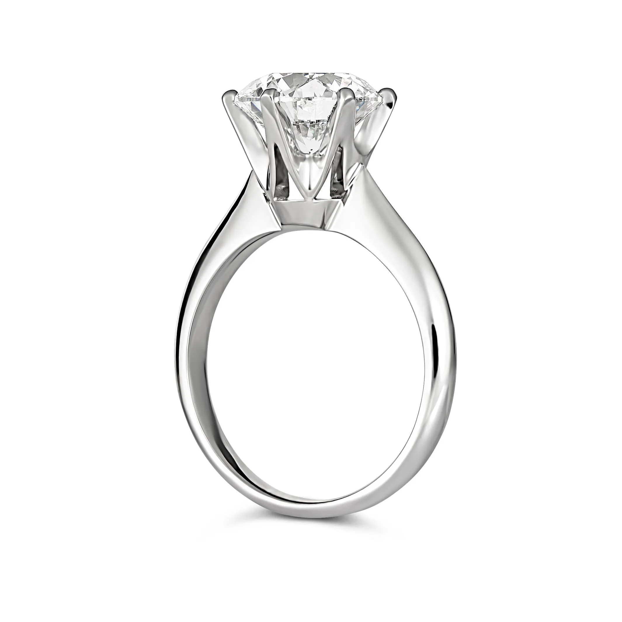 Hot Rocks® Monroe Round Brilliant Cut Diamond Engagement Ring | 18K White Gold
