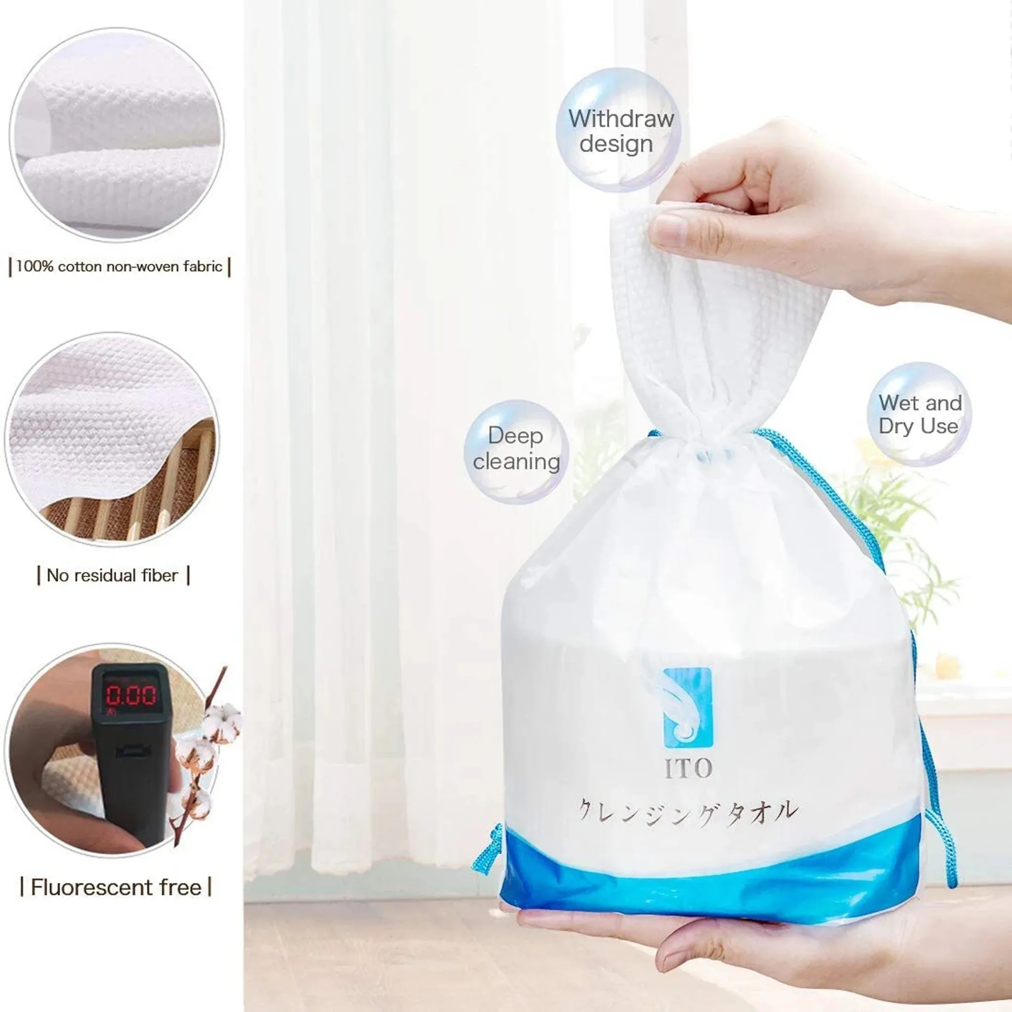 ITO Cleansing Towel Disposable Paper Towel Roll (80 Sheets)