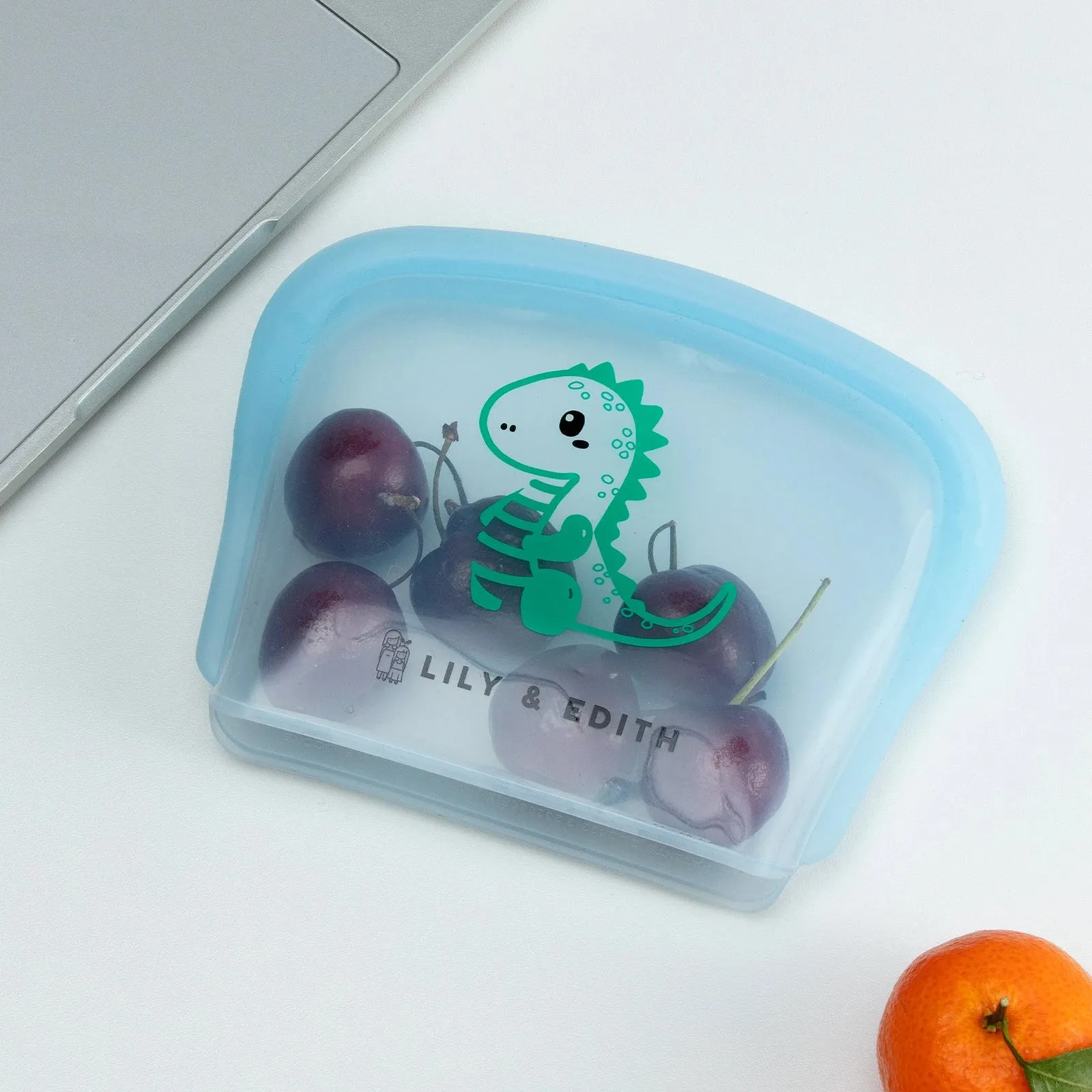 Kid Silicone Reusable Pocket Snack Bag | Dinosaur