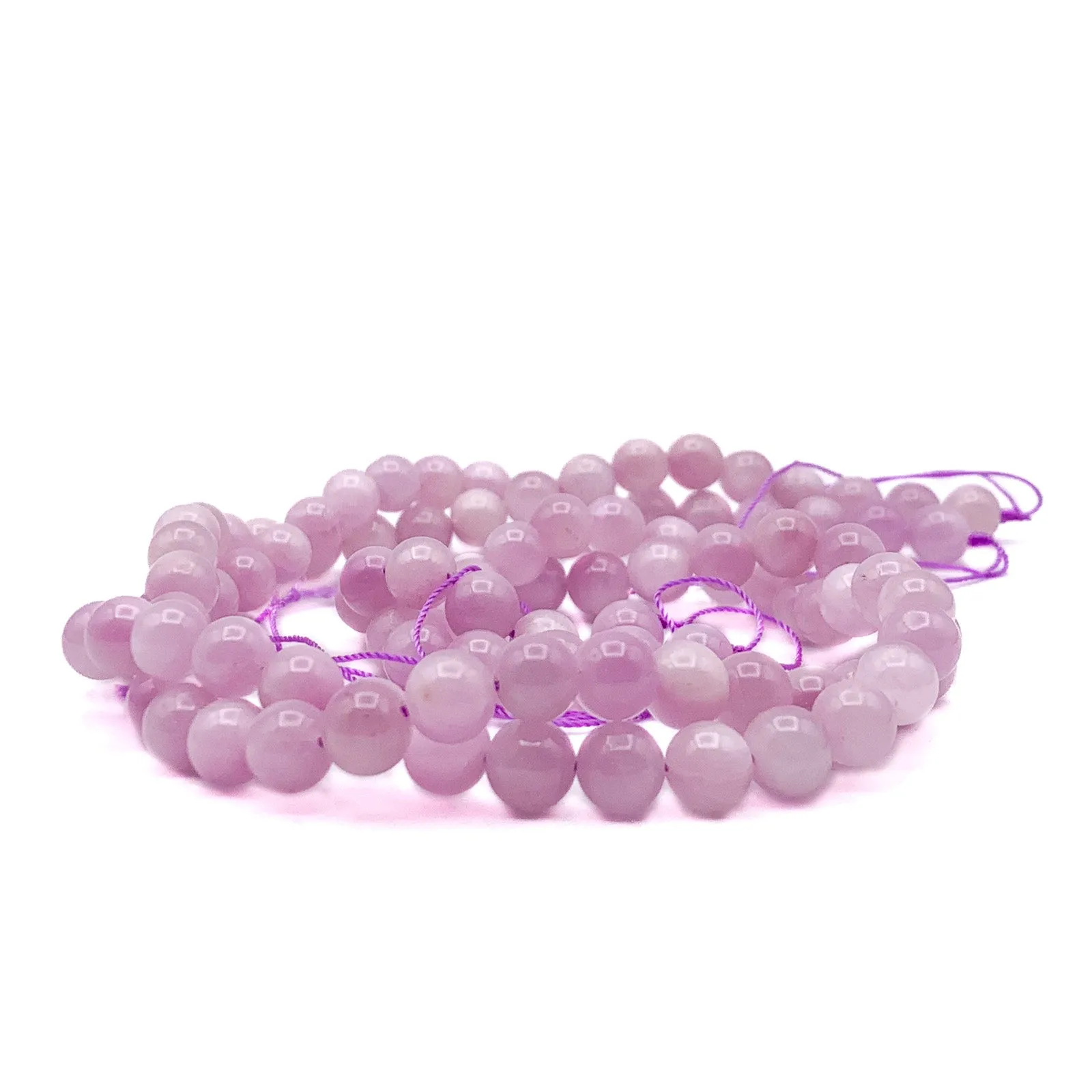 Kunzite 7.5mm AAA Smooth Rounds Bead Strand