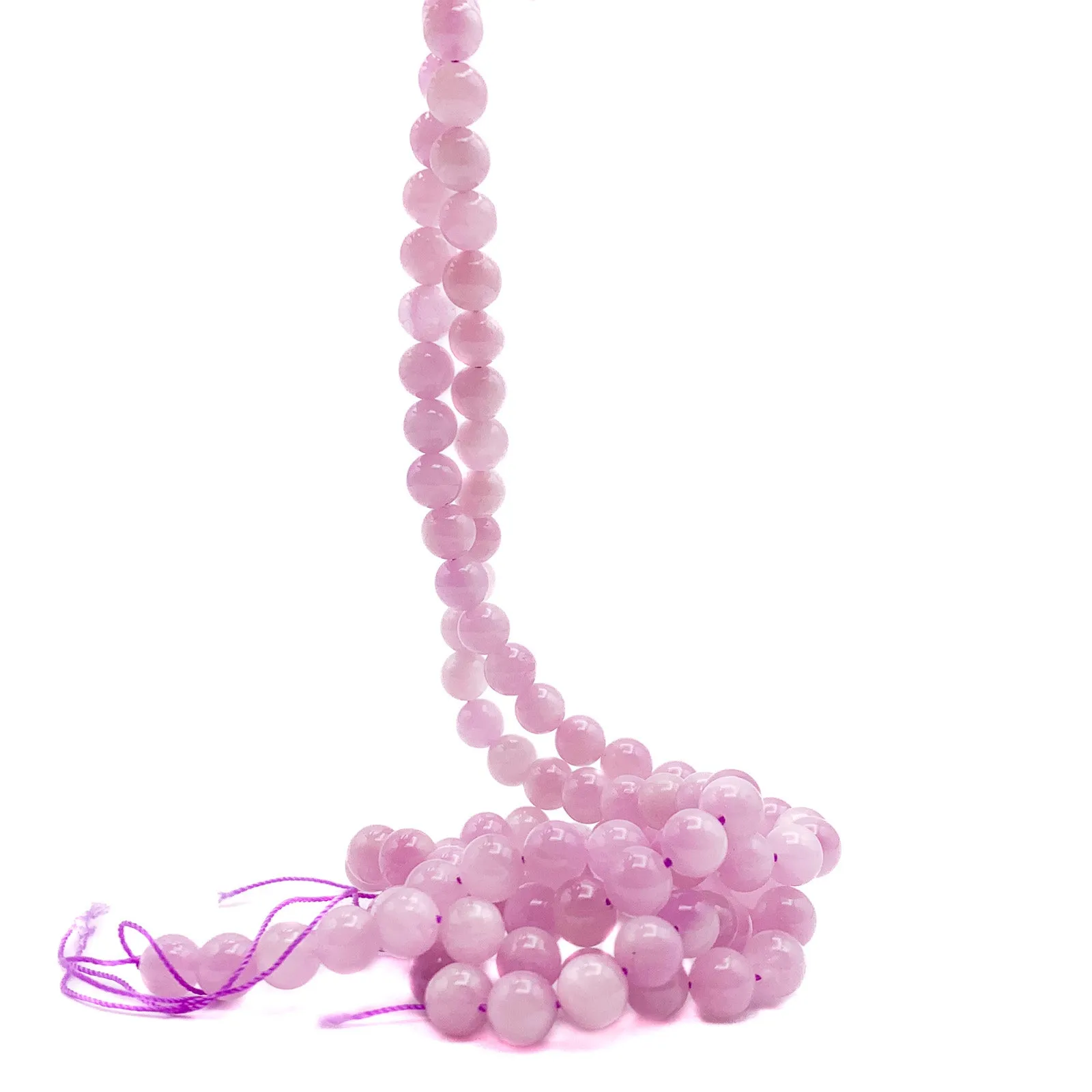 Kunzite 7.5mm AAA Smooth Rounds Bead Strand
