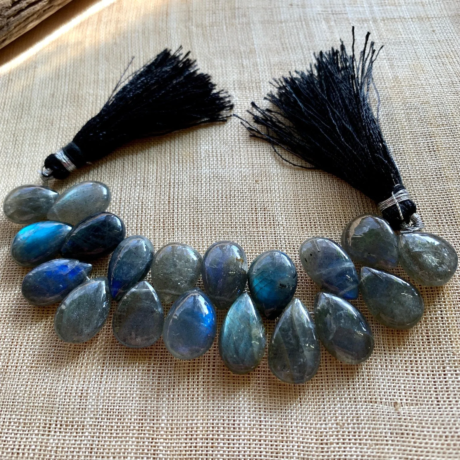 Large Labradorite Briolettes, Smooth