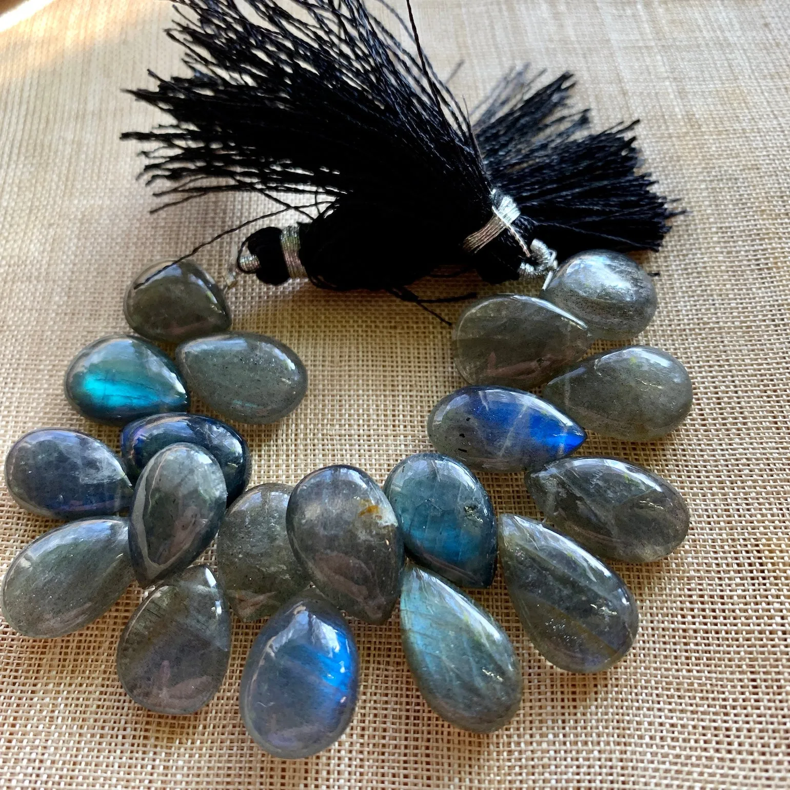 Large Labradorite Briolettes, Smooth