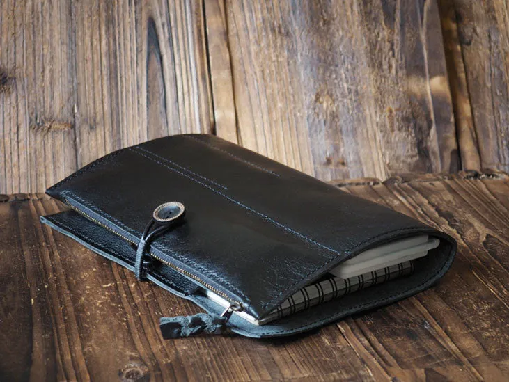 Leather A5 Sketchbook Cover #Black