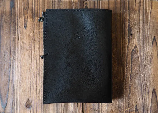 Leather A5 Sketchbook Cover #Black