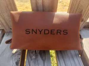 Leather Toiletry Bag with Engraving