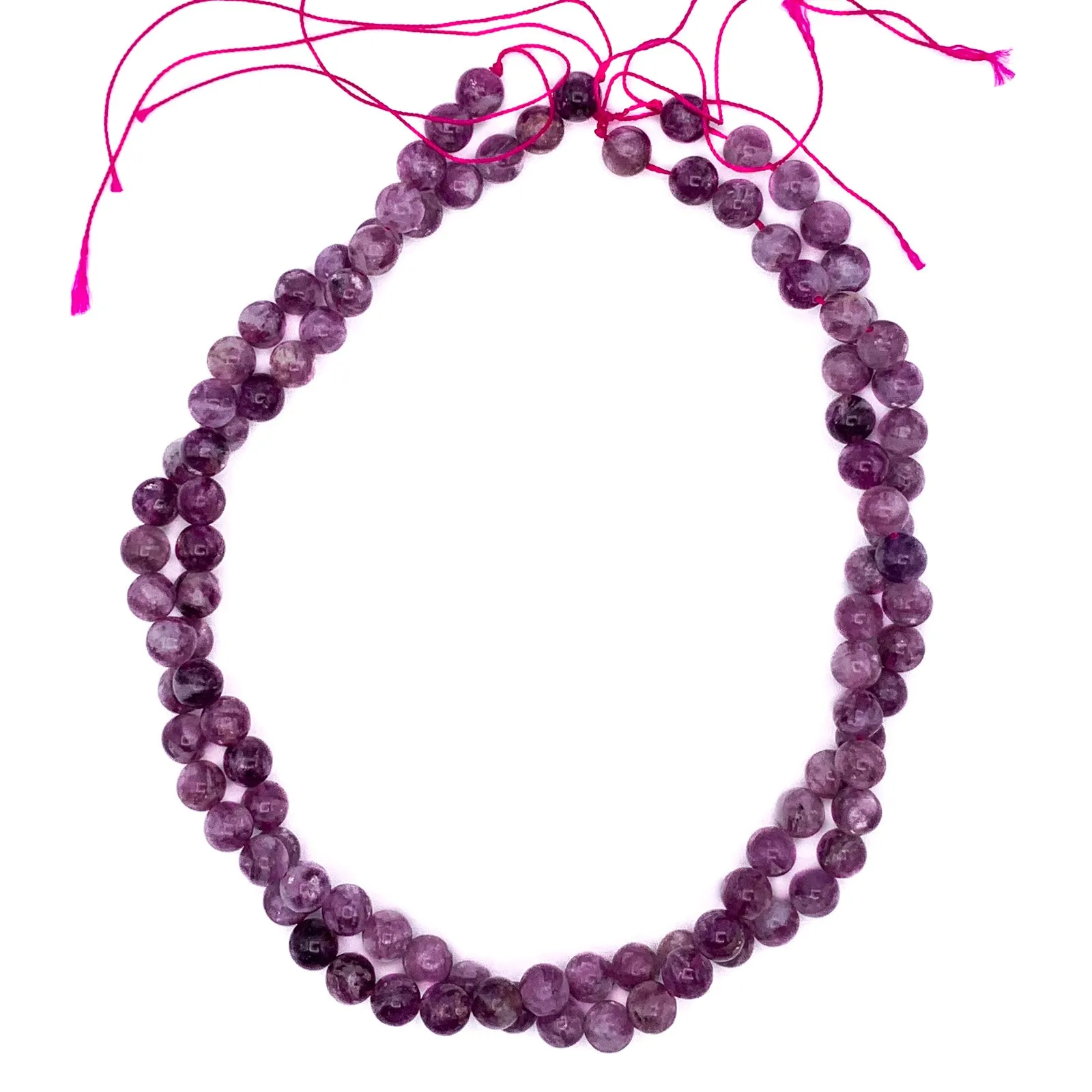 Lepidolite AAA 8mm Smooth Round Bead Strand