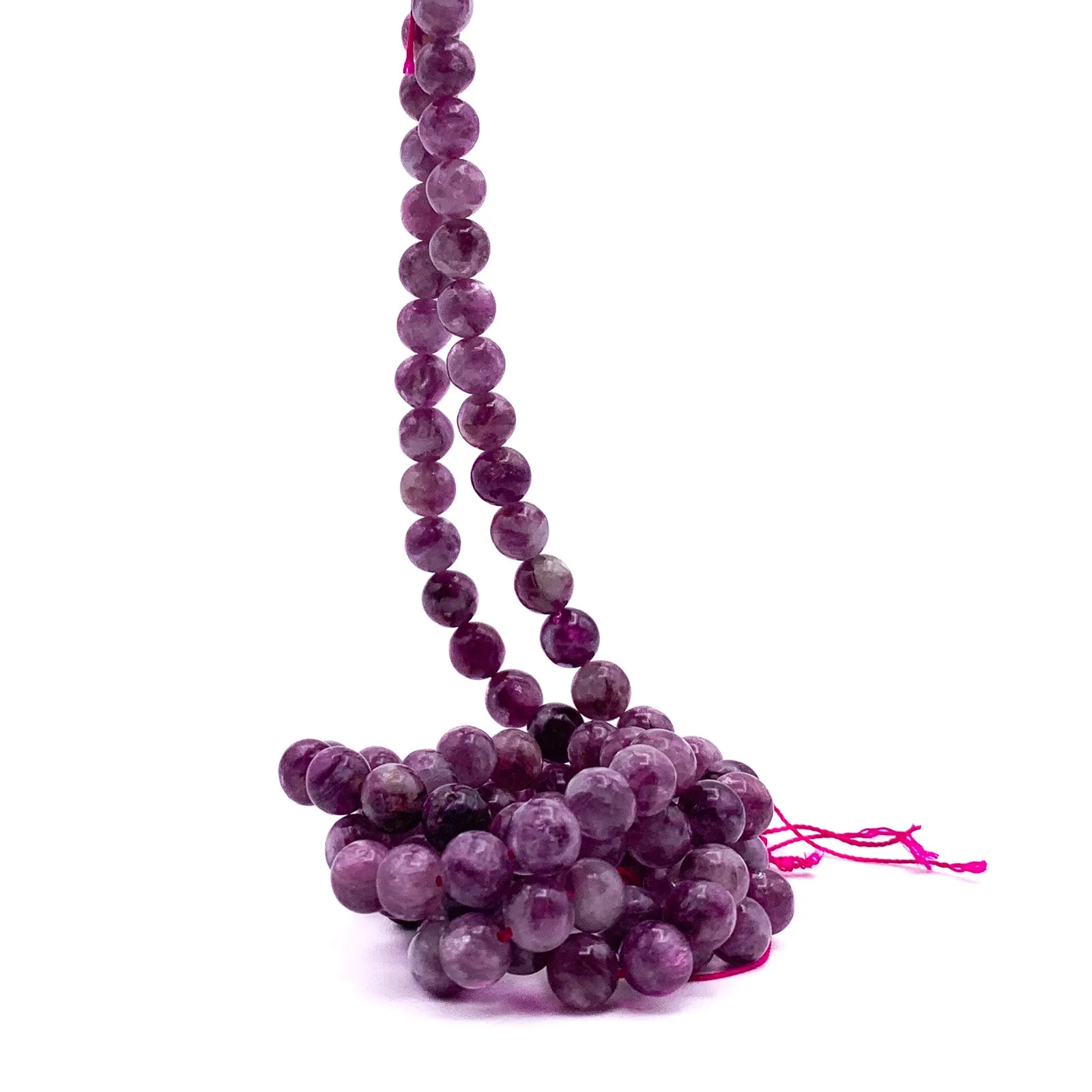 Lepidolite AAA 8mm Smooth Round Bead Strand