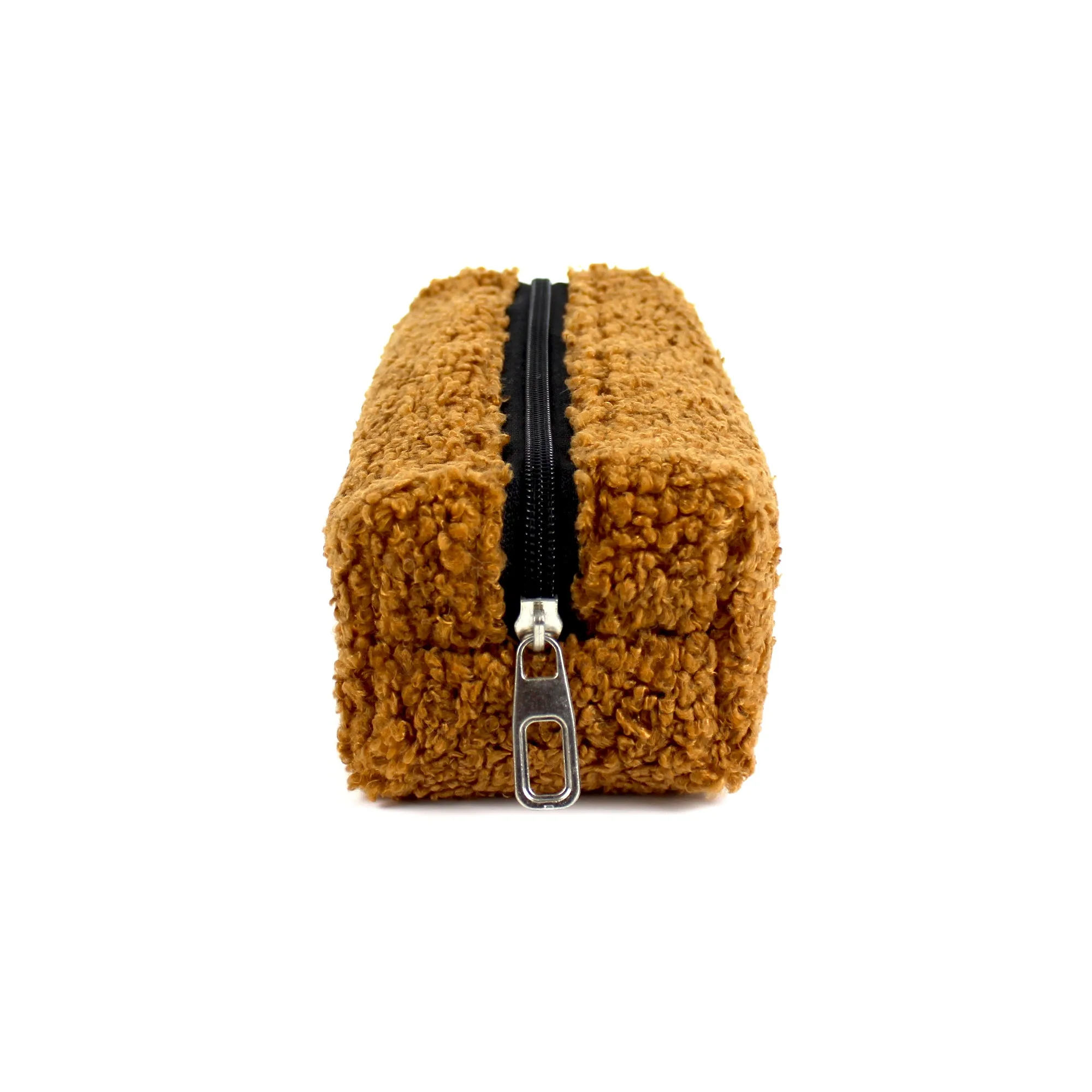 Light Brown Plush School Pencil Case Personalization