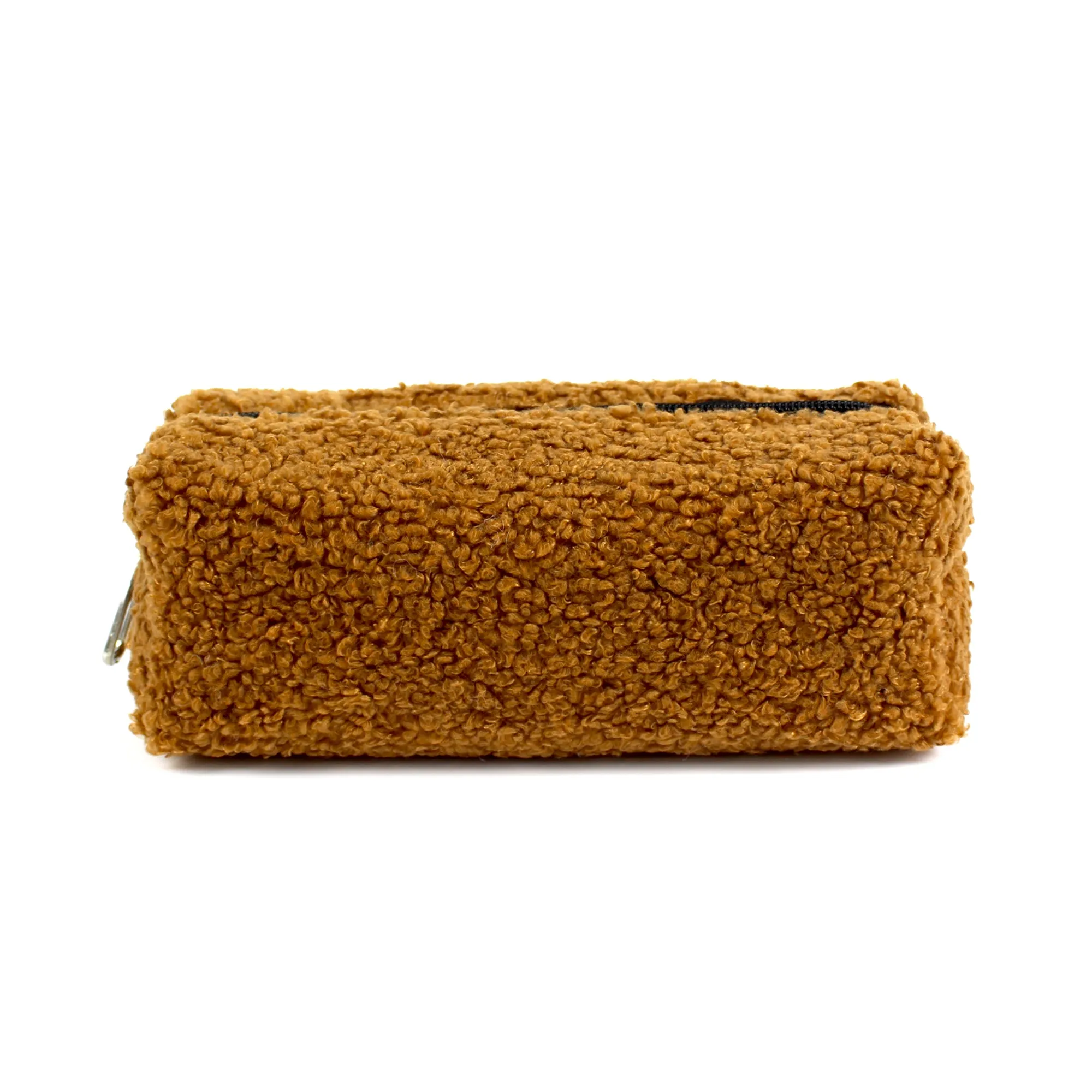 Light Brown Plush School Pencil Case Personalization