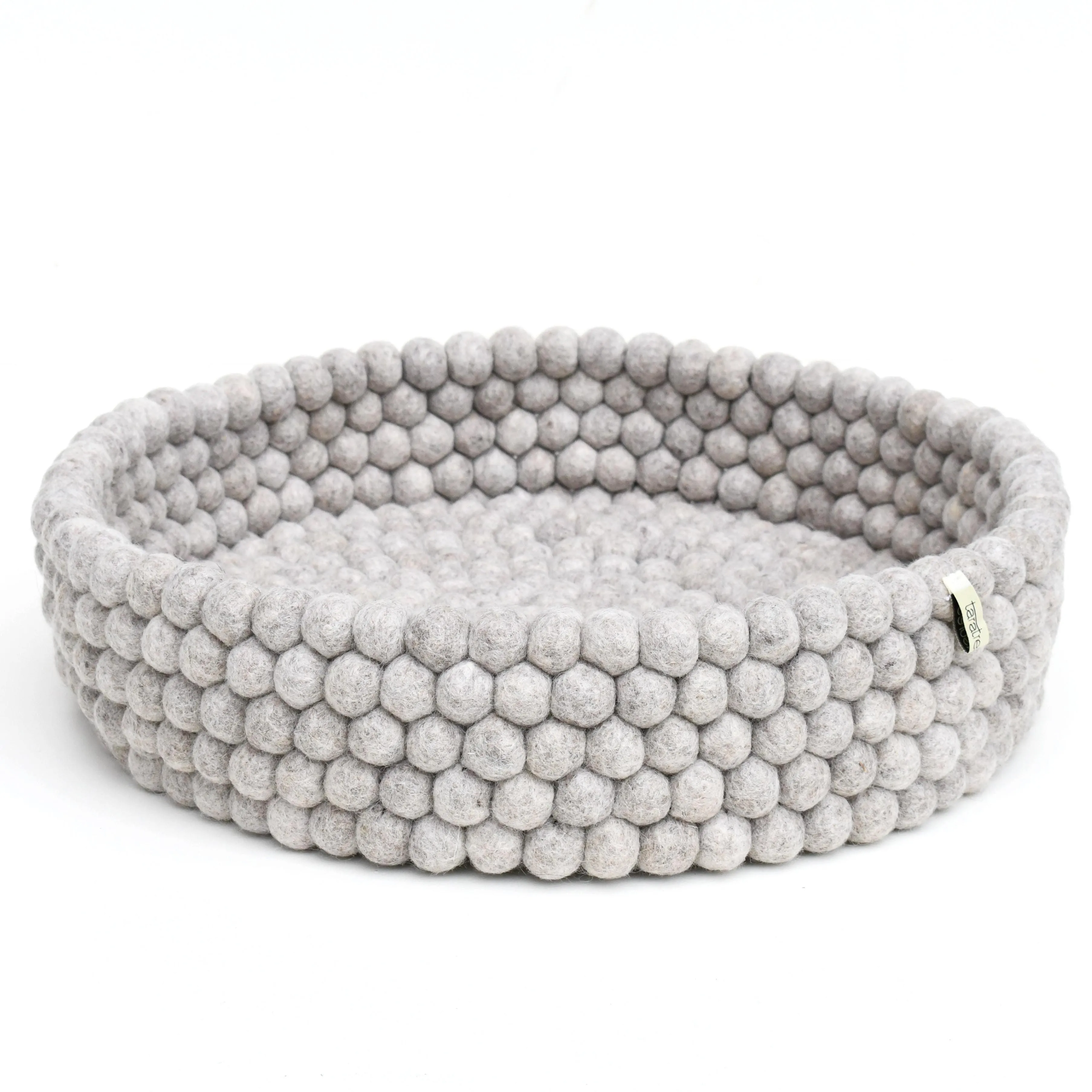 Light Grey Felt Ball Basket for Cats