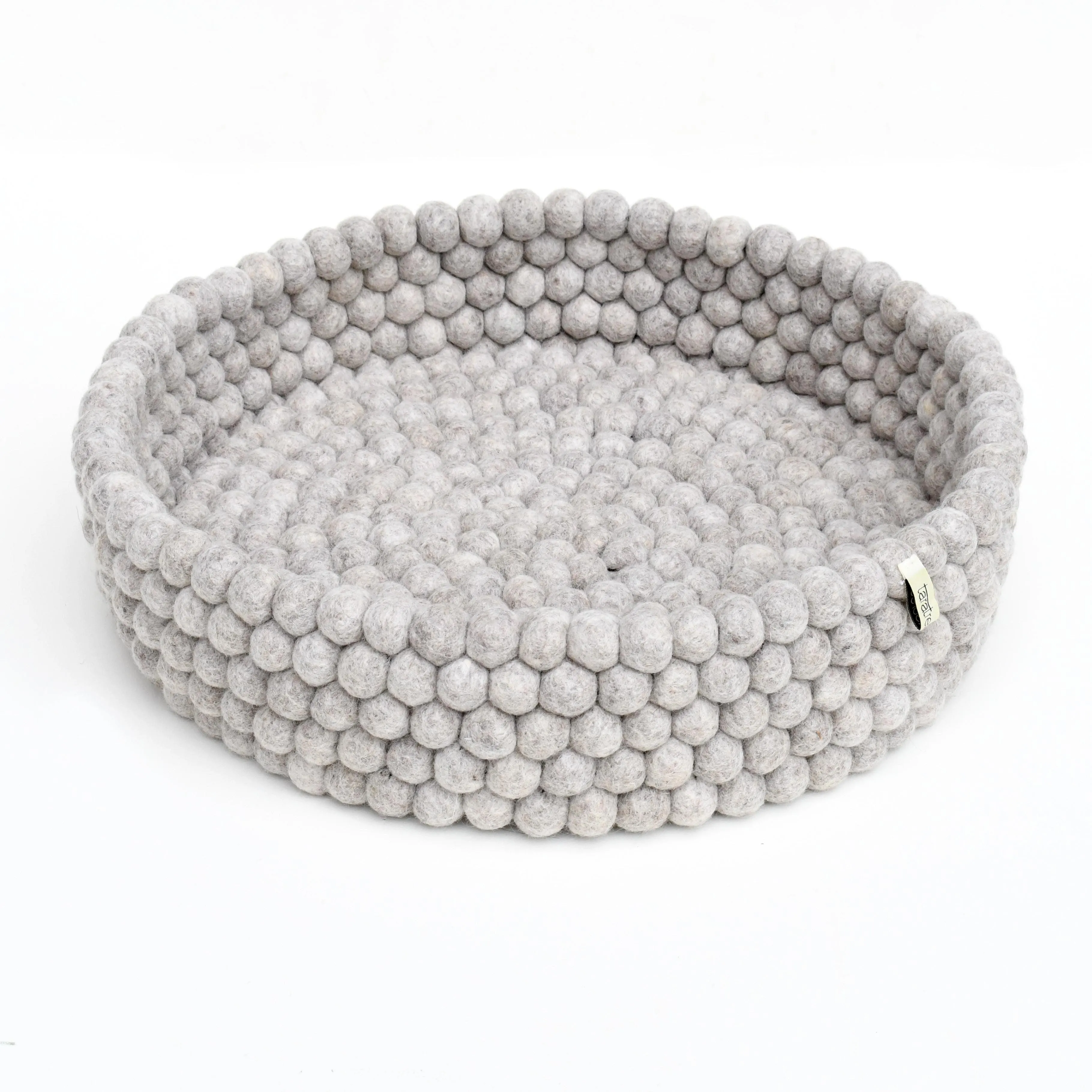 Light Grey Felt Ball Basket for Cats