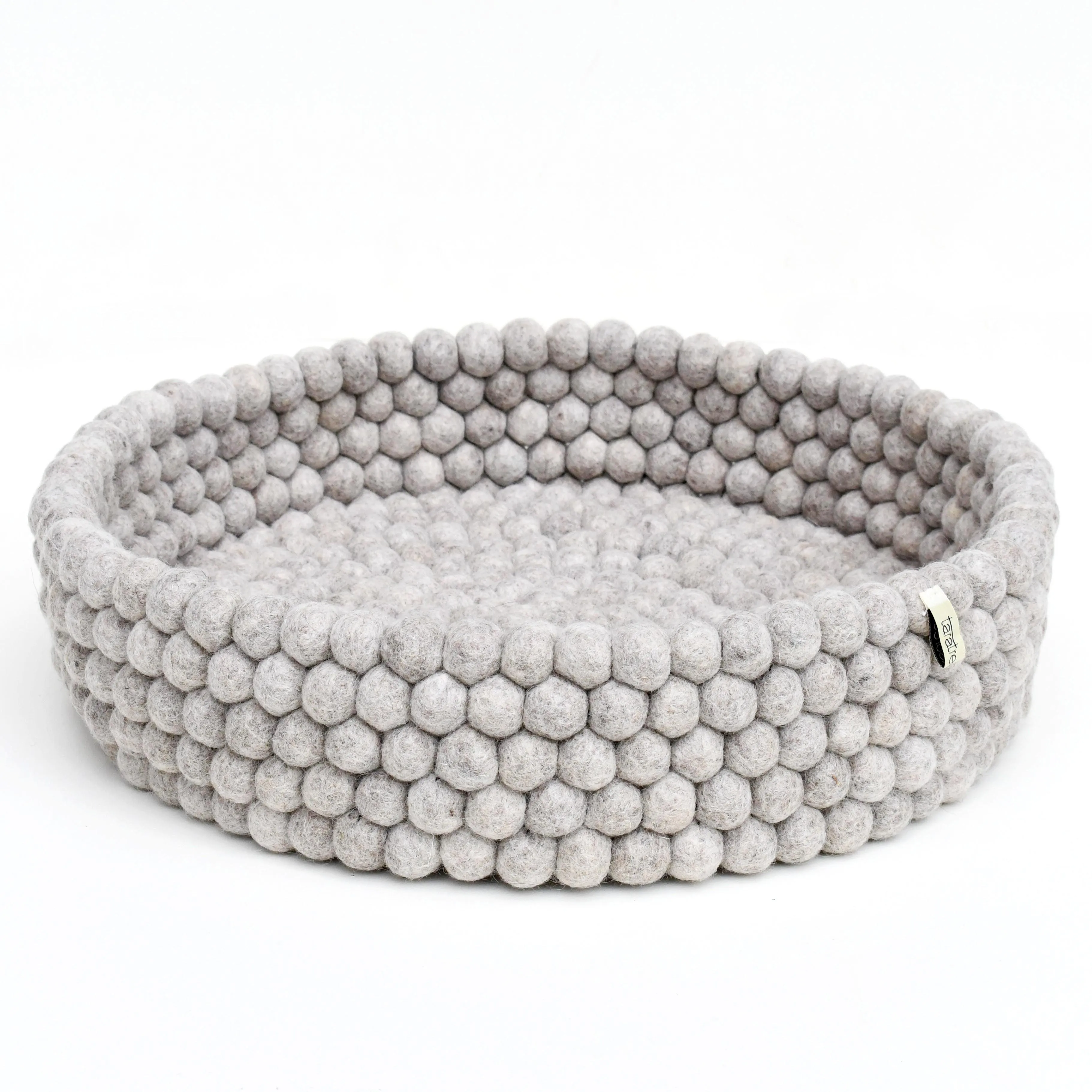Light Grey Felt Ball Basket for Cats