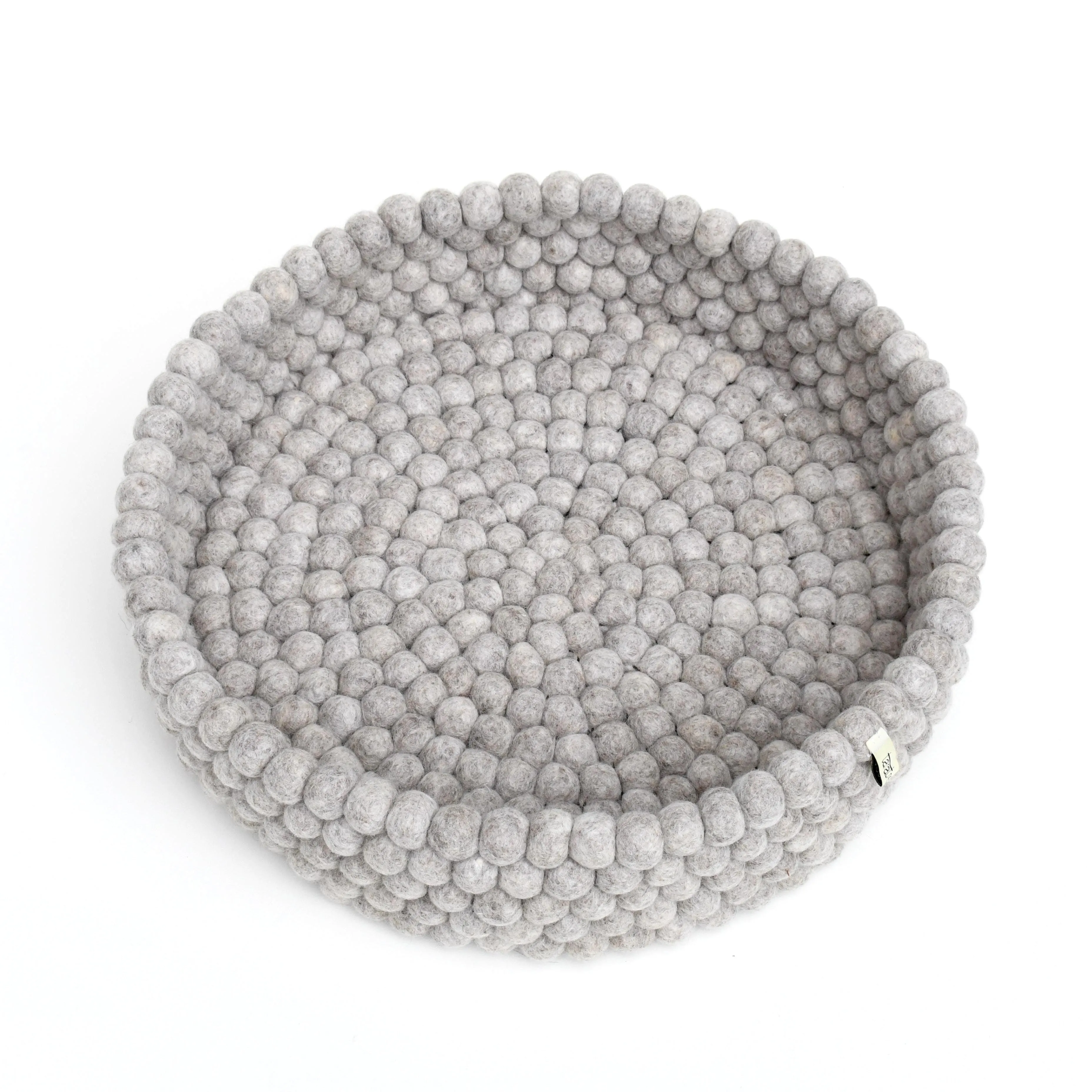 Light Grey Felt Ball Basket for Cats