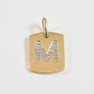 'M' Diamond Pendant | 0.07ctw |