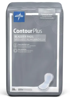 Medline ContourPlus Bladder Pad Moderate 5.5x10.5 28Ct