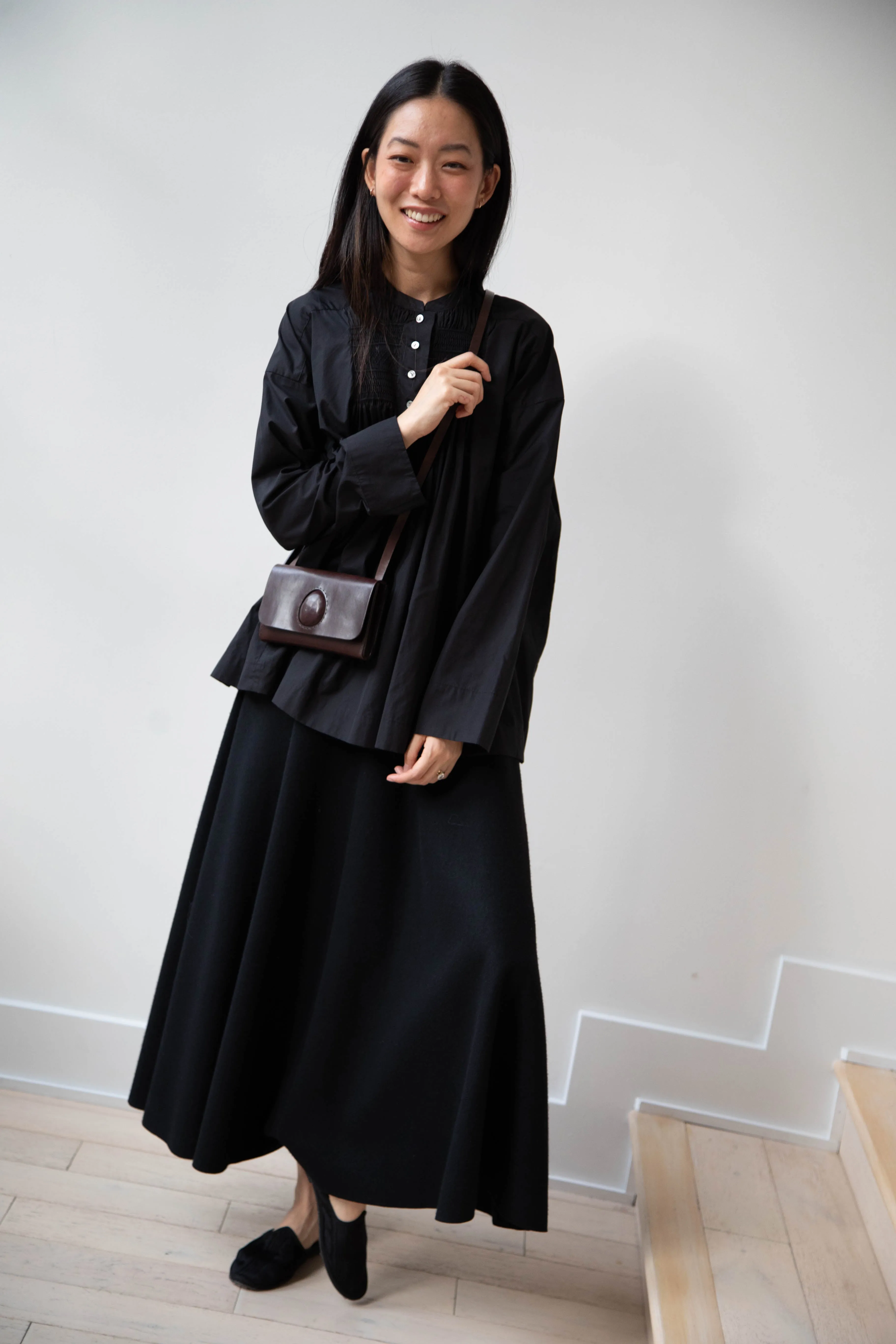 Melete | Enso Mini Shoulder Bag in Dark Brown