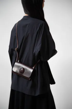 Melete | Enso Mini Shoulder Bag in Dark Brown