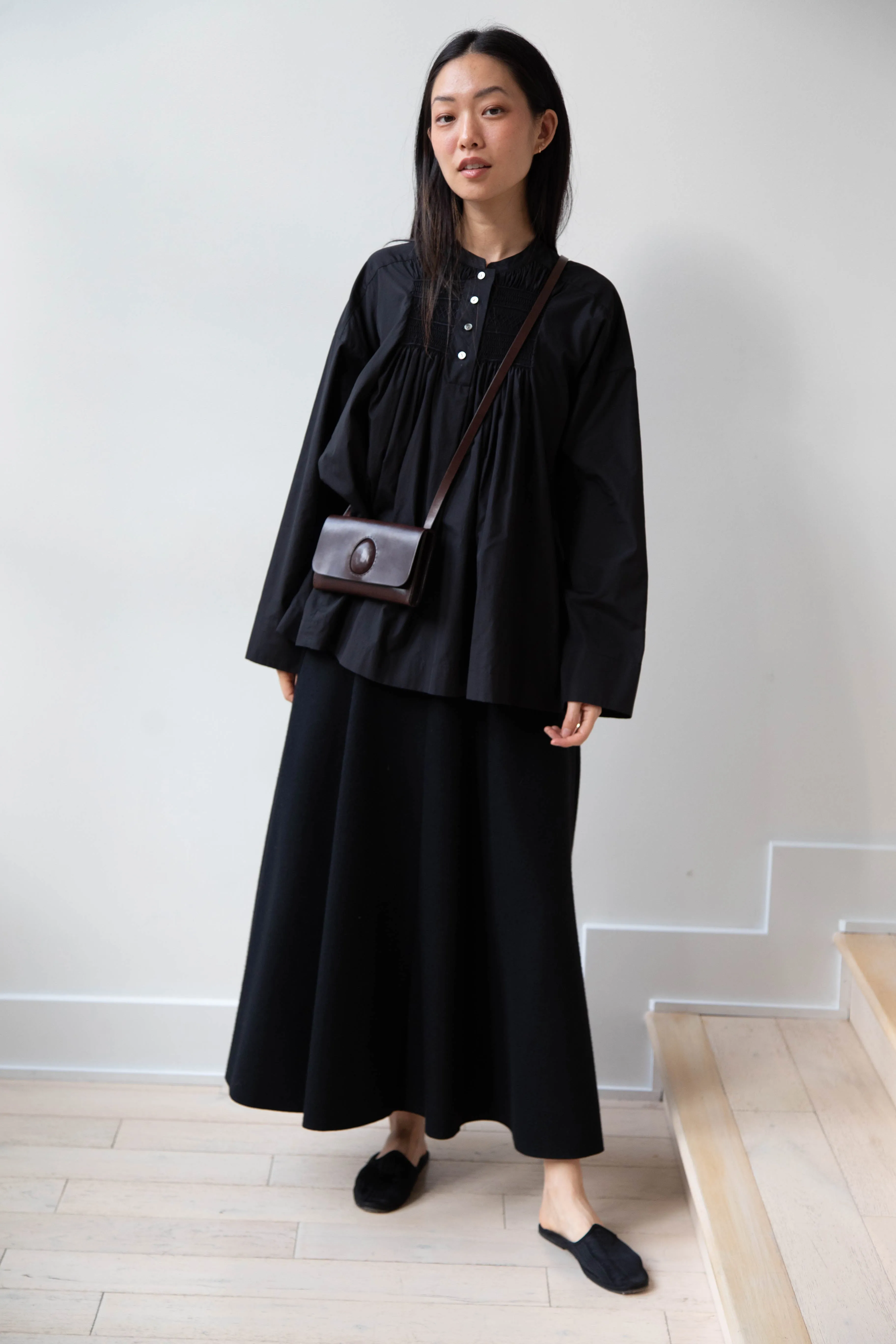 Melete | Enso Mini Shoulder Bag in Dark Brown