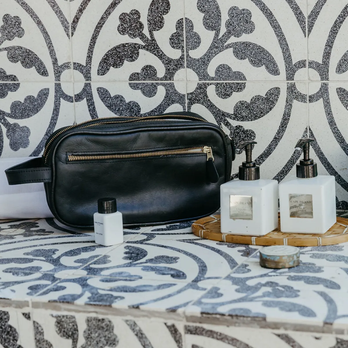 Men's Double Zip Vanity Leather