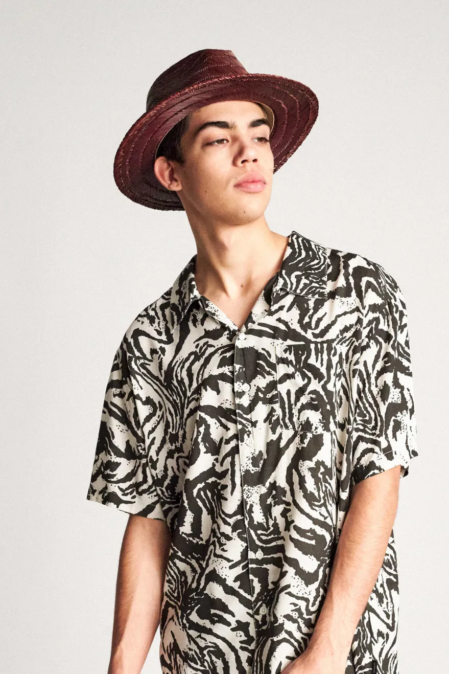 Messer Straw Fedora - Brown