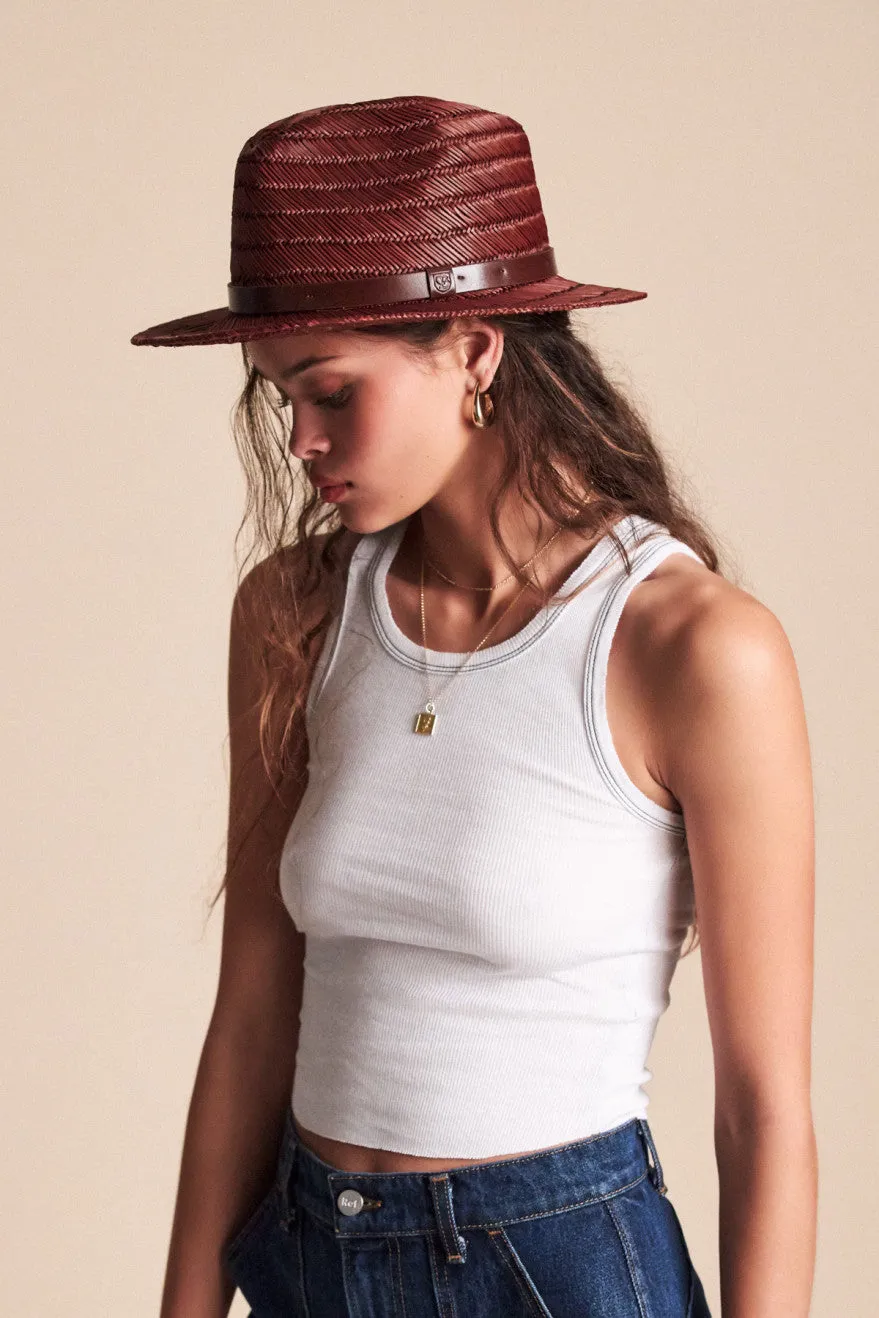 Messer Straw Fedora - Brown