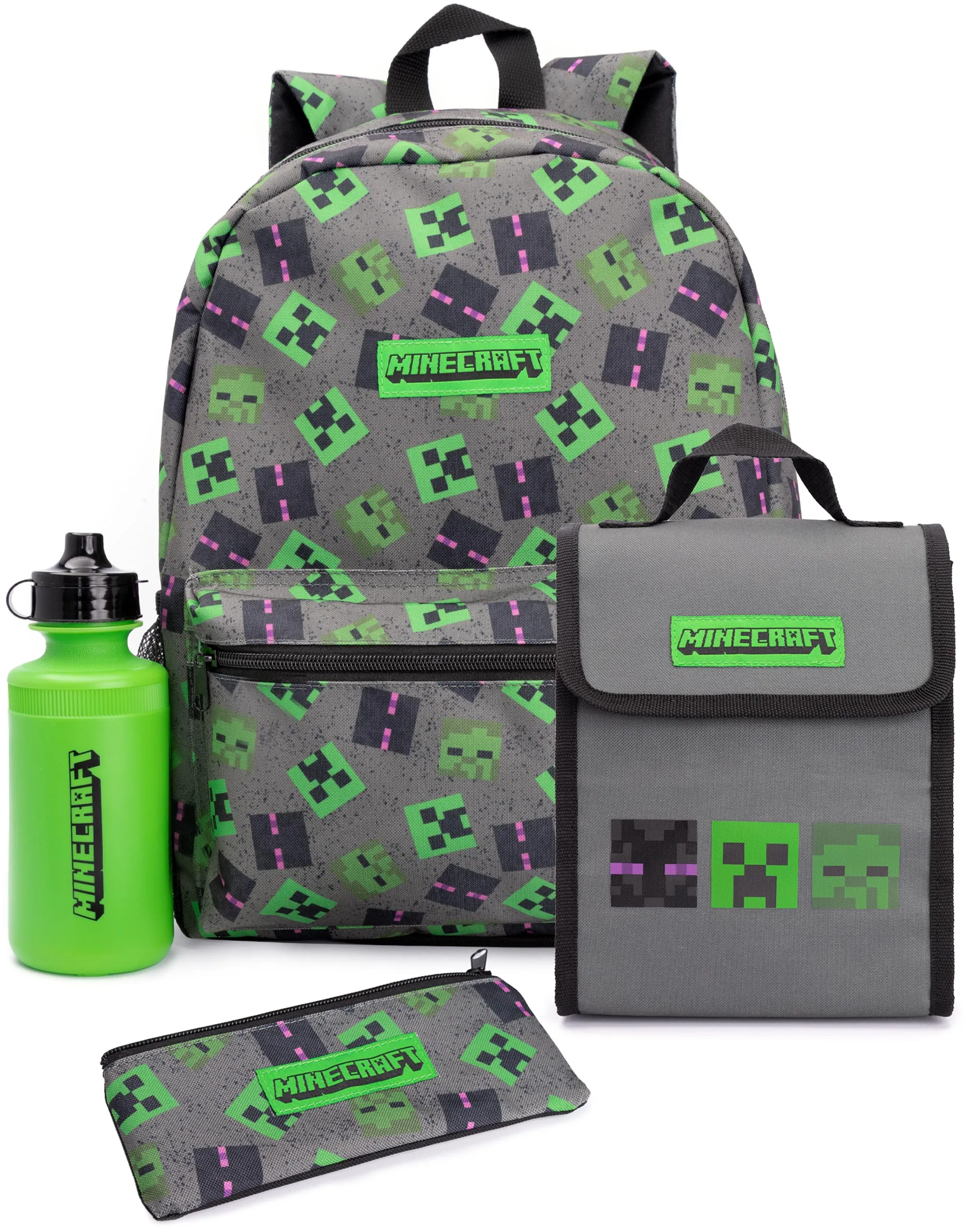 Minecraft 4 Piece Lunch Bag Backpack Set