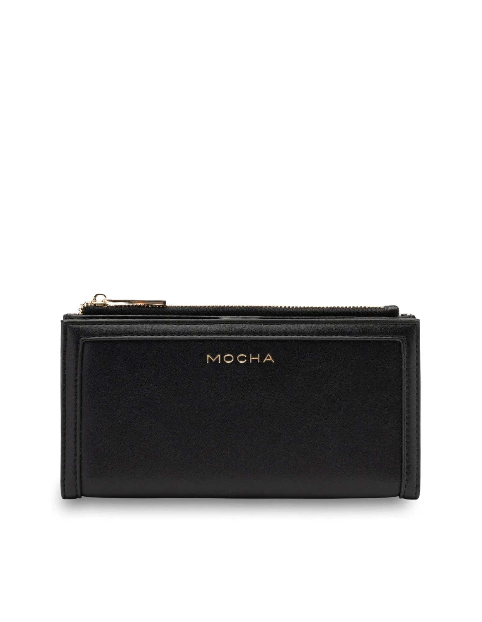 Mocha Stella Long Wallet- Black