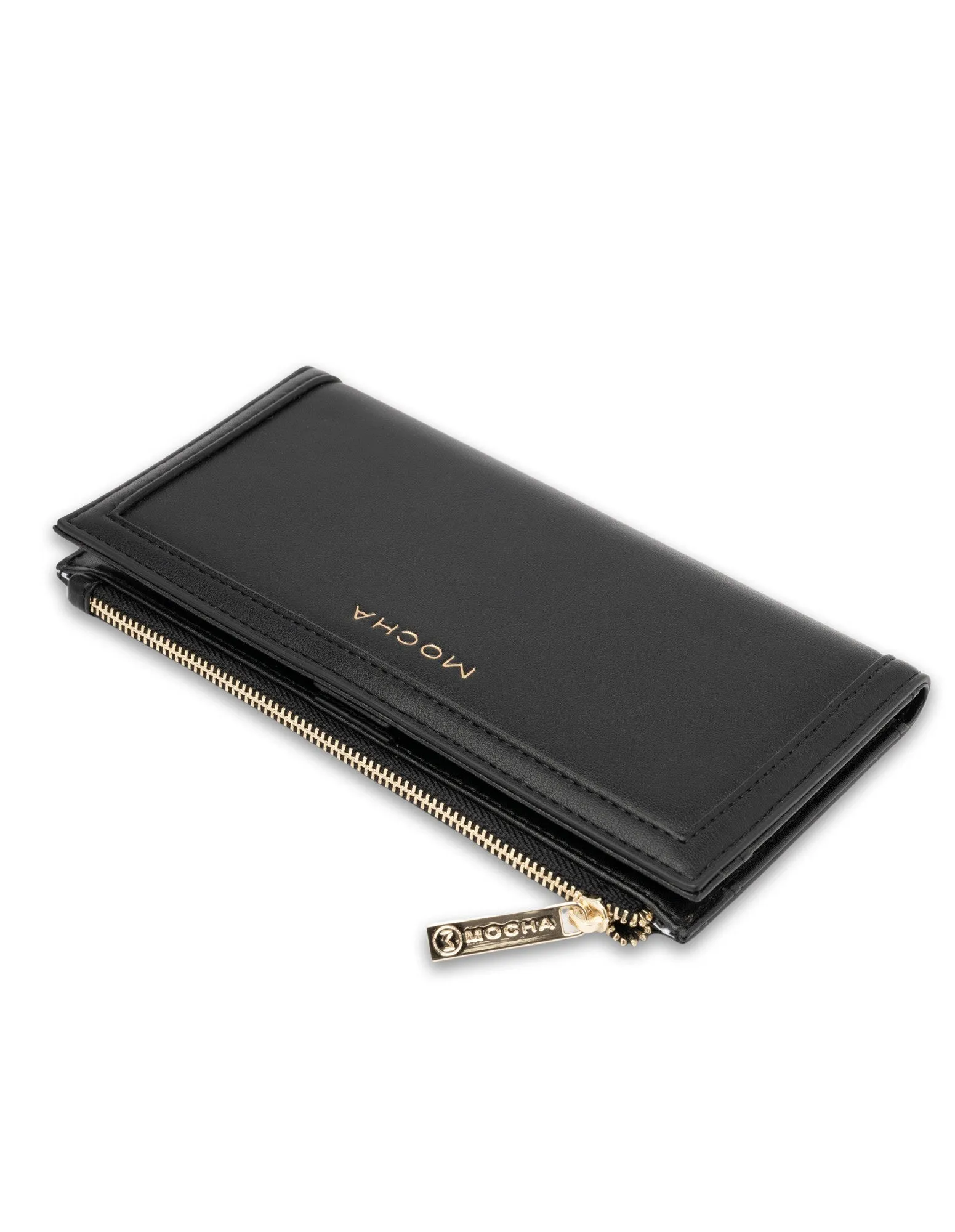 Mocha Stella Long Wallet- Black