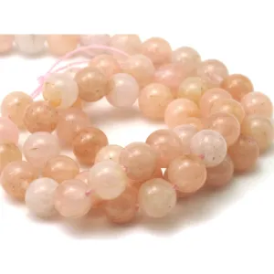 Morganite Smooth Rounds 8mm Strand