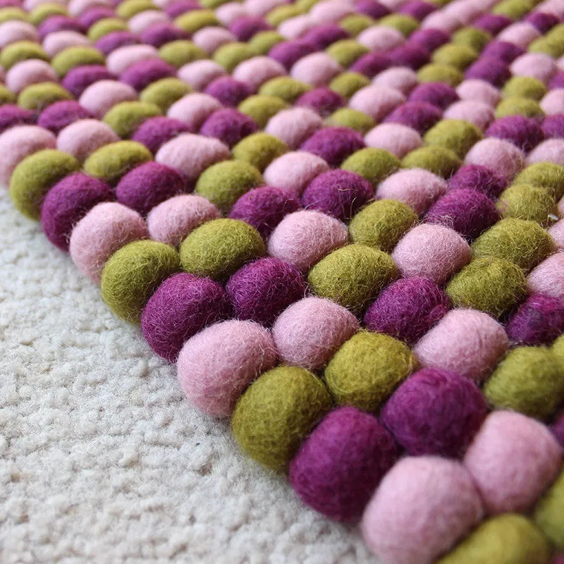 Mulberry Bush Felt Ball Rug