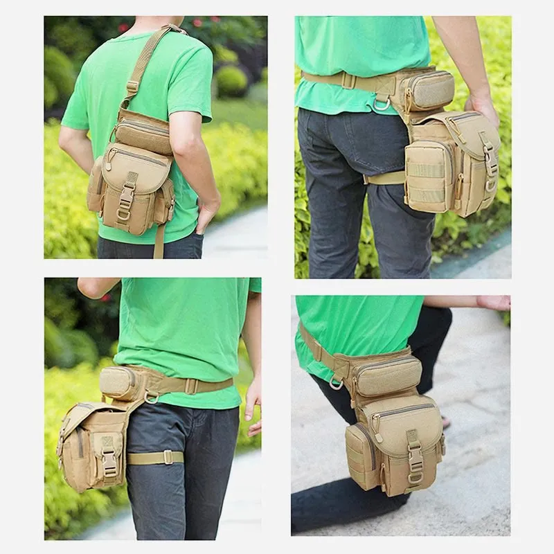 Multipurpose Leg Bag For Men Outdoor Riding Military Oxford Tactical Bag