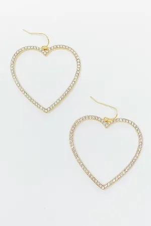 My Precious Heart Earrings, Gold