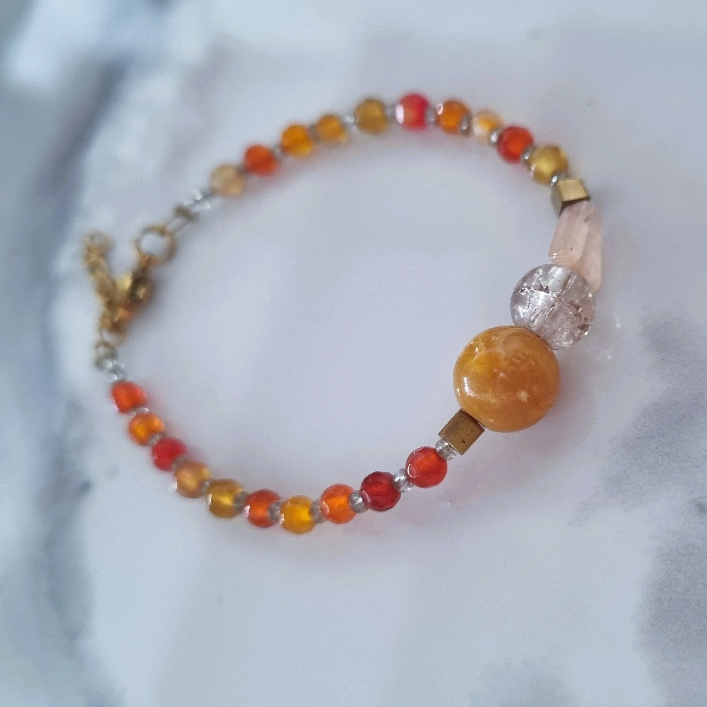 Oragne agate bracelet