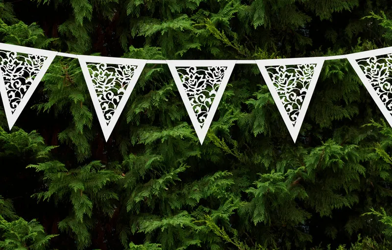 Paper Garland Pearl White 19.5 x 3m
