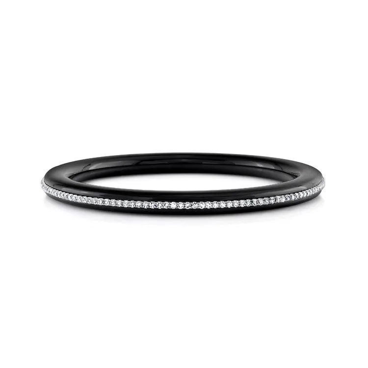 Parker Single Cut Black Onyx Bangle
