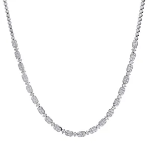PAVÉ & BEZEL SET DIAMOND NECKLACE