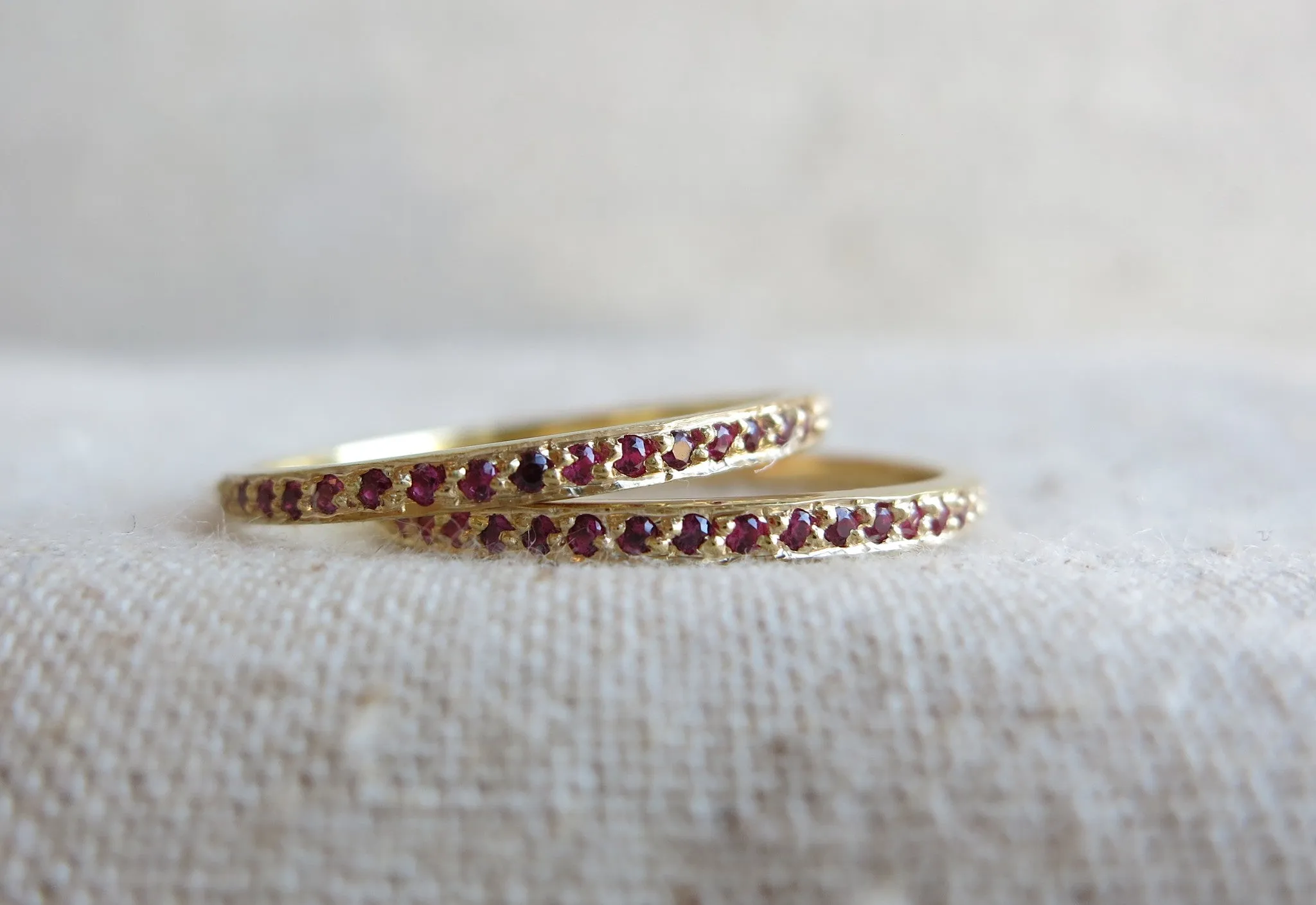 Pave Ruby Eternity Band