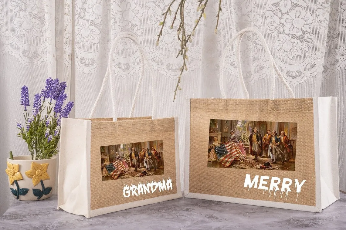 Personalized Bridesmaid Bags burlap Bags for Bridal Party Bridesmaid Gift