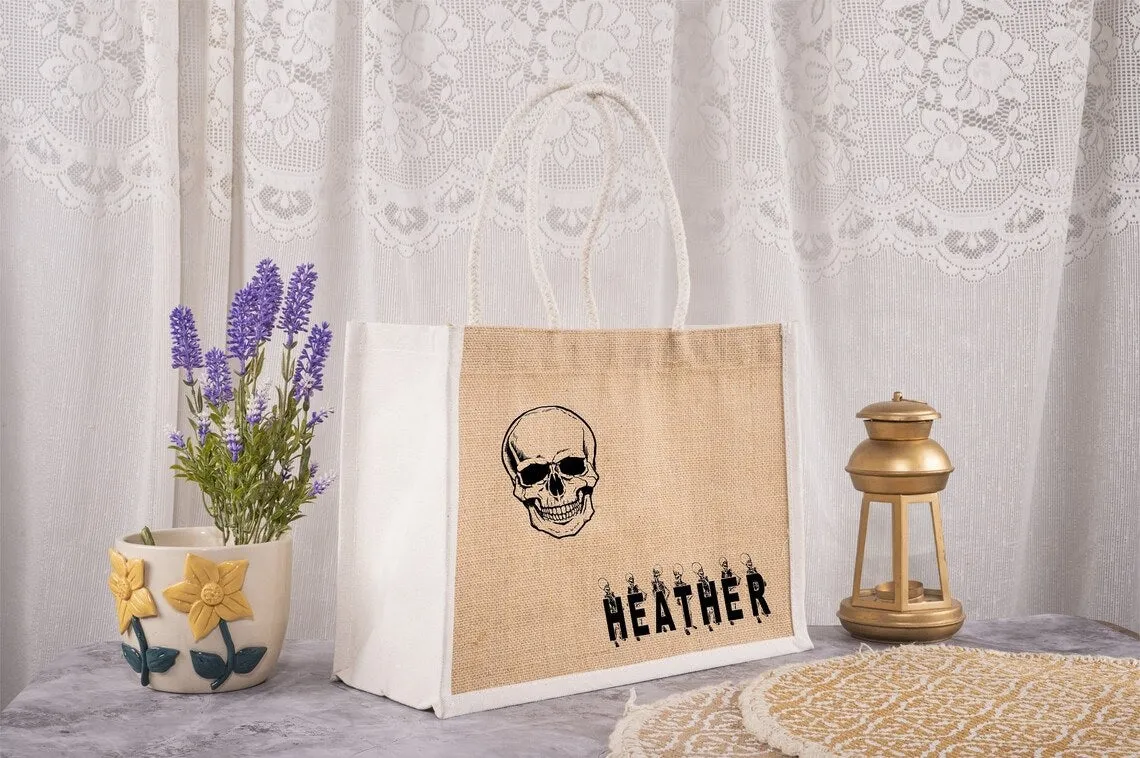 Personalized Bridesmaid Bags burlap Bags for Bridal Party Bridesmaid Gift