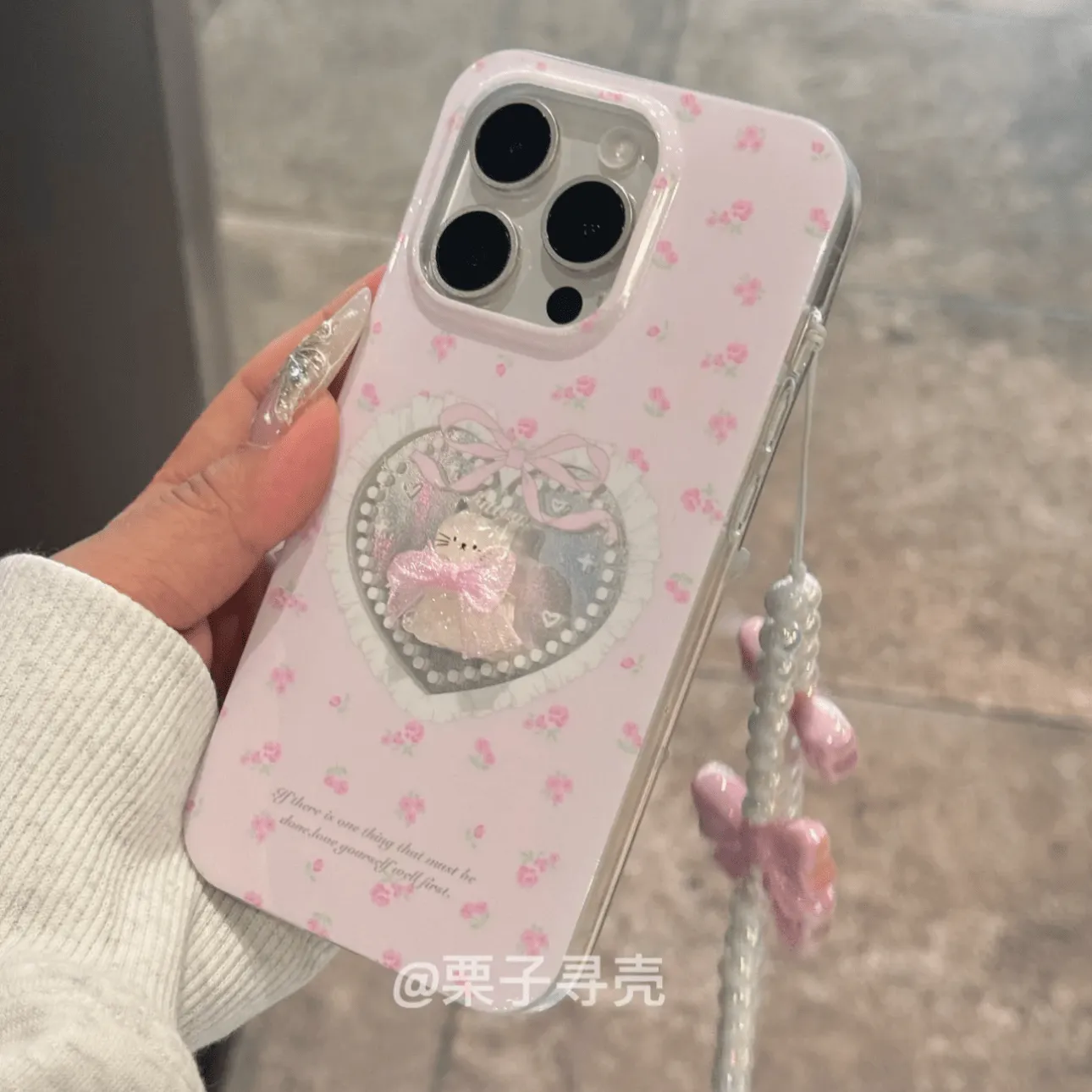 Pink Kitty Heart Bowknot iPhone Case SK530