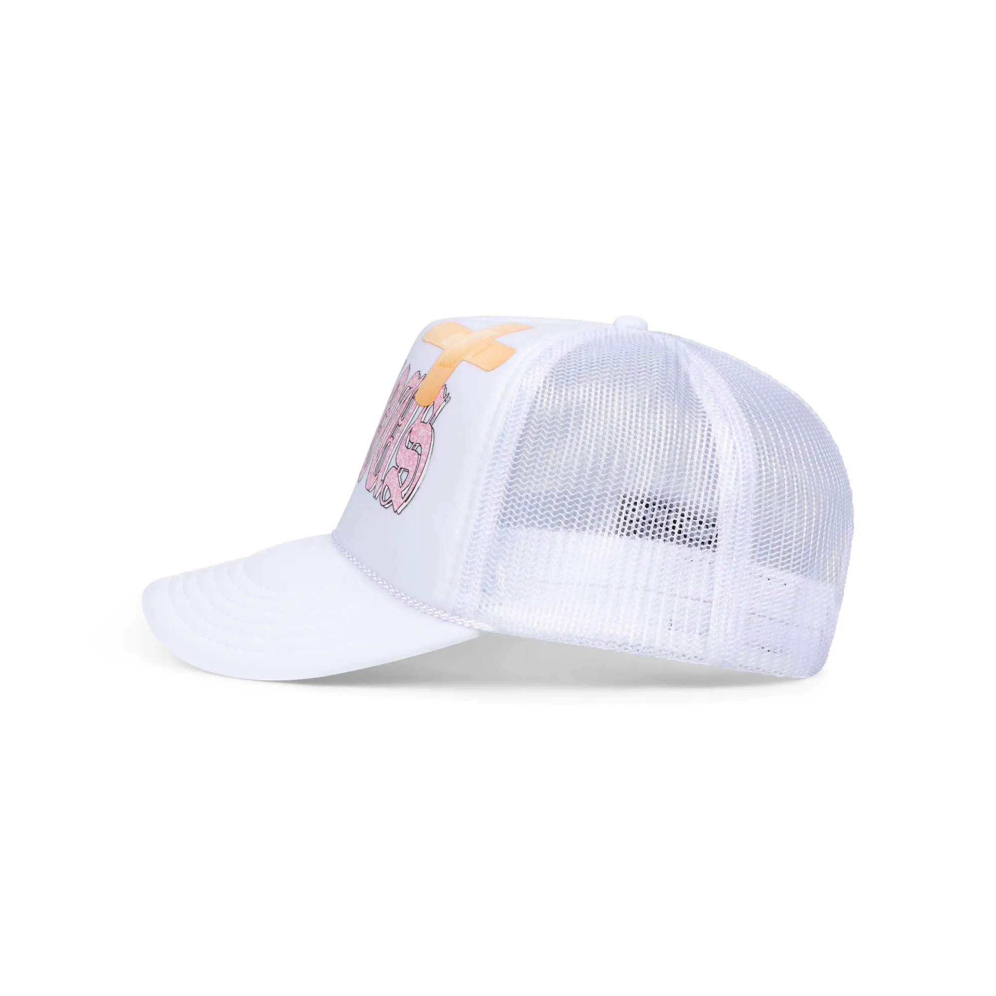 PINK PRECIOUS TRUCKER - WHITE