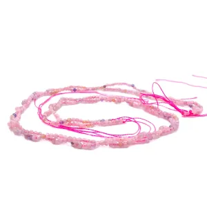 Pink Tourmaline 2mm Faceted Rounds Bead Strand